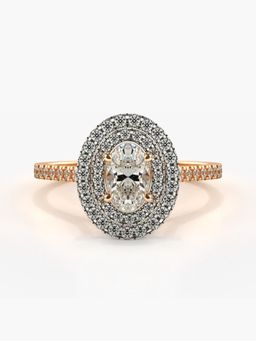 Valanova - Rose-Gold Hallmarked 9K Gold and Certified Lab Grown Diamond 0.88Cts Ring