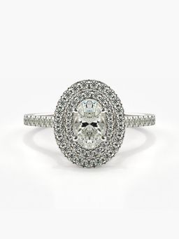 Valanova - Silver Hallmarked 9K Gold and Certified Lab Grown Diamond 0.88Cts Ring
