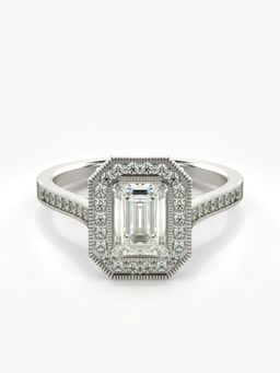 Valanova - Silver Hallmarked 9K Gold and Certified Lab Grown Diamond 1.23Cts Ring