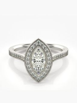 Valanova - Silver Hallmarked 9K Gold and Certified Lab Grown Diamond 0.99Cts Ring