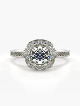 Valanova - Silver Hallmarked 9K Gold and Certified Lab Grown Diamond 1.14Cts Ring