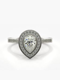 Valanova - Silver Hallmarked 9K Gold and Certified Lab Grown Diamond 0.88Cts Ring