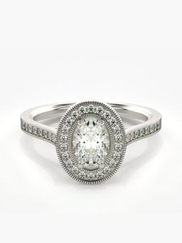 Valanova - Silver Hallmarked 9K Gold and Certified Lab Grown Diamond 0.97Cts Ring