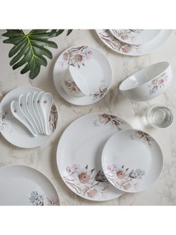 HomeTown - Moon Opal Ware Dinner Set Of 33 Pieces In Multi-Colour