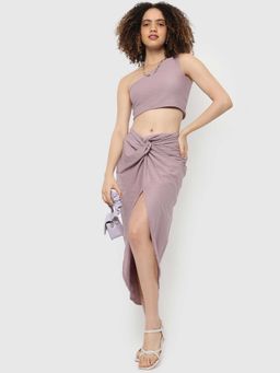 PINACOLADA - Womens Beige Cropped Co-ords (Set of 2)