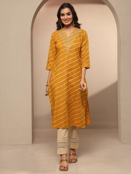 Libas - Printed Cotton Straight Kurta for Women