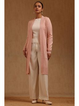 Soch - Womens Peach Acrylic Knitted Winter Shrug