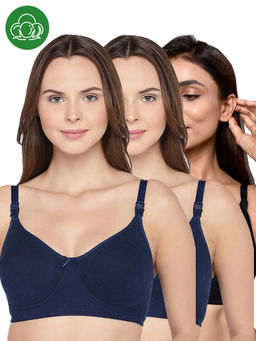 Inner Sense - Women Organic Cotton Antimicrobial Feeding Bra (Pack of 3)