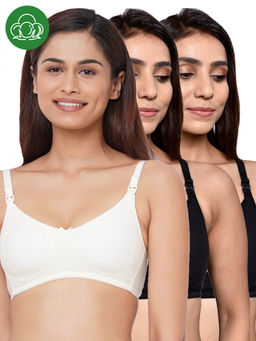 Inner Sense - Women Organic Cotton Antimicrobial Feeding Bra (Pack of 3)
