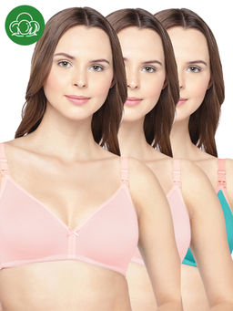 Inner Sense - Women Organic Cotton Antimicrobial Feeding Bra (Pack of 3)