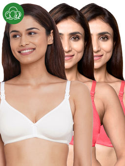 Inner Sense - Women Organic Cotton Antimicrobial Feeding Bra (Pack of 3)