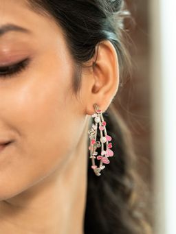 Shaya by CaratLane - 925 Silver Shaya by CaratLane For The Love of Breaking Barriers Heart Hoop Earrings In Oxidized