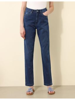 U.S. POLO ASSN. - Blue High Rise Mom Fit Jeans