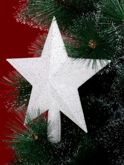 Tayhaa - Elegant Silver Shimmer Star Topper