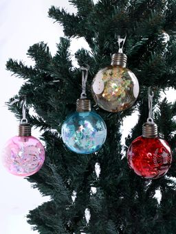 Tayhaa - Set Of 12 Multicoloured Led Christmas Ornaments