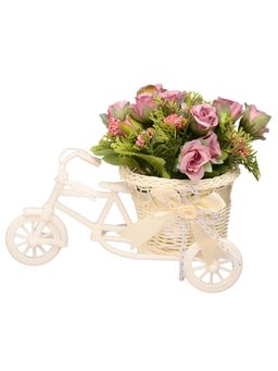 Ekhasa - Rose Flower Vase Pot With Artificial Flowers