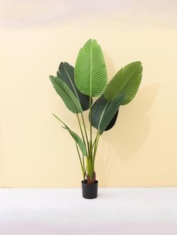 Ekhasa - Banana Leaf Artificial Plant With Pot (8 Leaves)