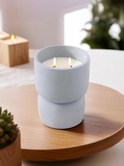 Ekhasa - Teak Wood Scented Candle (Blue)