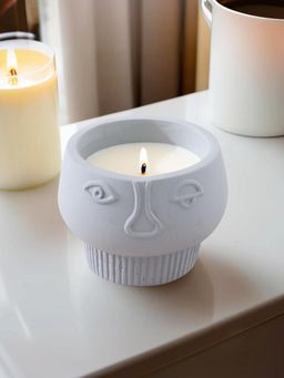 Ekhasa - Teak Wood Scented Candle (Grey)