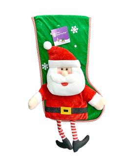 Little Surprise Box - Velvet Glitter Santa Christmas Stocking For Gifts-Christmas Decor