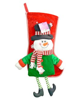 Little Surprise Box - Velvet Glitter Snowman Christmas Stocking For Gifts-Christmas Decor