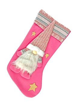 Little Surprise Box - White Beard Pink Gnome Christmas Stocking For Gifts-Christmas Decor