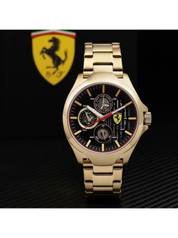 Scuderia Ferrari - Black Dial Round Analog Watch-0830509
