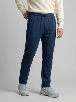 Monte Carlo - Mens Navy Blue Regular Fit Solid Trouser