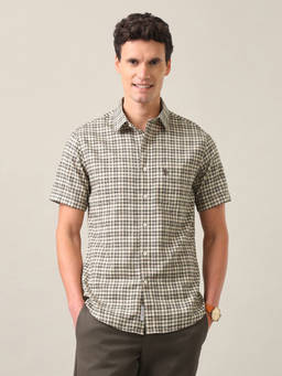 U.S. POLO ASSN. - Men Plaid Tailored Fit Cotton Shirt