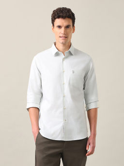 U.S. POLO ASSN. - Men Textured Tailored Cotton Shirt