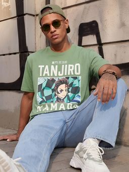 max - Urb_N Men Oversized Demon Slayer T-Shirt