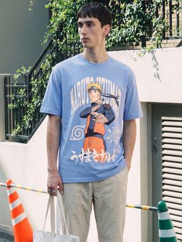max - Urb_N Men Oversized Naruto Printed T-Shirt