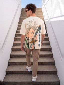 max - Urb_N Men Oversized Bleach Print T-Shirt
