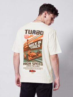 max - Urb_N Men Oversized Back Printed T-Shirt