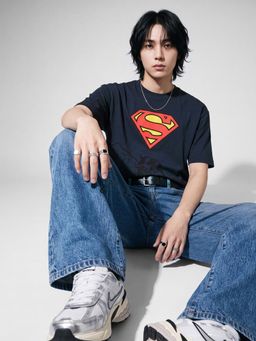 max - Urb_N Men Oversized Superman T-Shirt