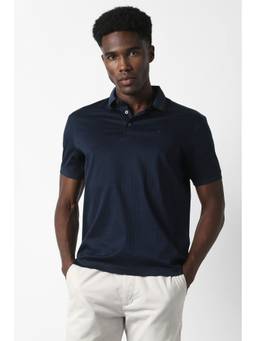 Van Heusen - Men Navy Stripe Polo T-Shirt