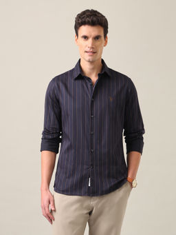U.S. POLO ASSN. - Men Striped Tailored Cotton Shirt