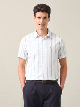 U.S. Polo Assn. Denim Co. - Men Striped Regular Fit Cotton Shirt