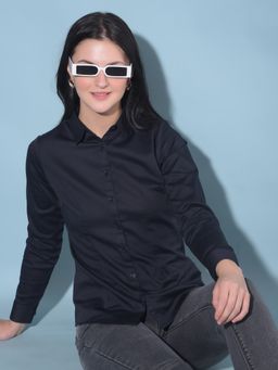 CRIMSOUNE CLUB - Women Navy Blue Shirt