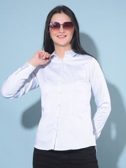 CRIMSOUNE CLUB - Women White Printed Shirt