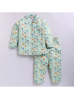 Snuggly Monkey - Green Jungle Theme Shirt with Pyjama