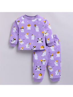 Snuggly Monkey - Purple Halloween Theme Top with Pyjama