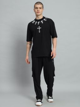 Griffel - Black Oversized Gothic Print Co-Ord Set