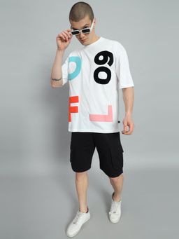 Griffel - Oversized White Typography Co-Ord Set