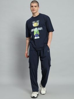 Griffel - Navy Blue Griffel Boy Graphic Oversized Co-Ord Set