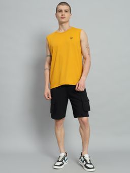 Griffel - Men Mustard Sleeveless Co-Ord Set
