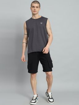 Griffel - Men Grey Sleeveless Co-Ord Set