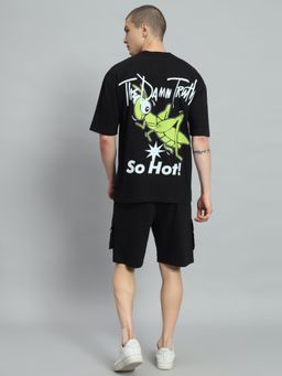 Griffel - Men Black Graphic Oversized Co-Ord Set