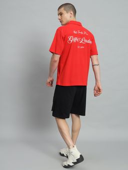 Griffel - Men Orange Printed Co-Ord Set