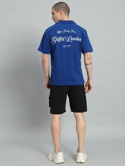 Griffel - Men Blue Printed Co-Ord Set